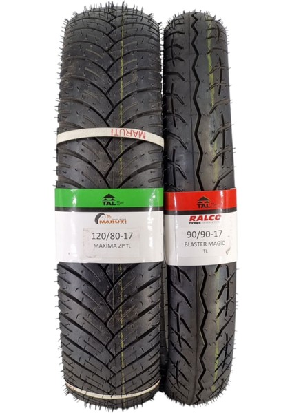 Motor Lastik 120/80-17 ve 90/90-17 Tl (Tubeless - Dubleks) Takım Maximamagic1