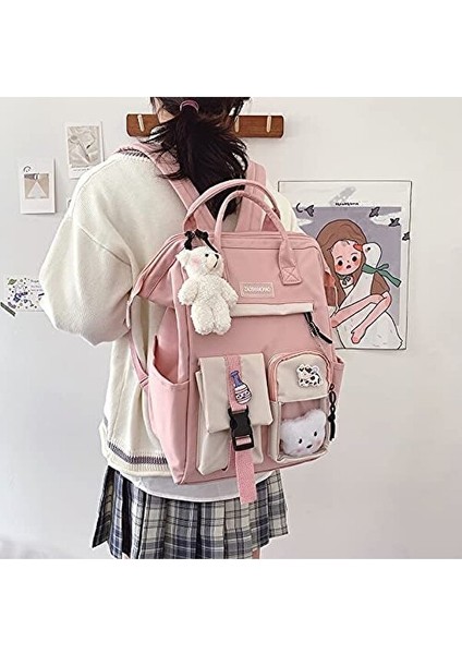 Zaoshanghao Aksesuarlı Sevimli Öğrenci Okul Sırt Çantası (Yurt Dışından) fiyatları