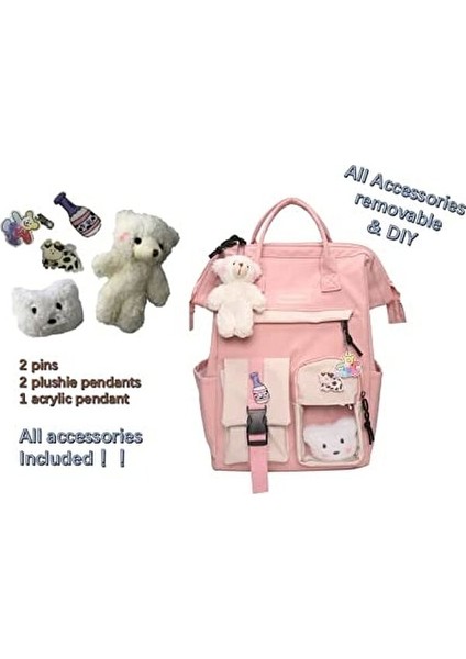 Zaoshanghao Aksesuarlı Sevimli Öğrenci Okul Sırt Çantası (Yurt Dışından) modelleri