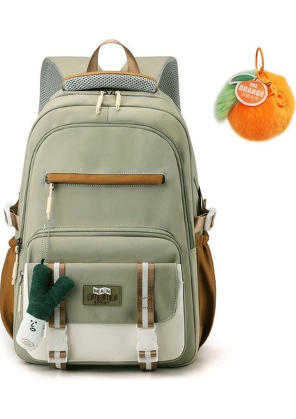 One Orange Aşınmaya Dayanıklı Öğrenci Sırt Çantası - Yeşil (Yurt Dışından)