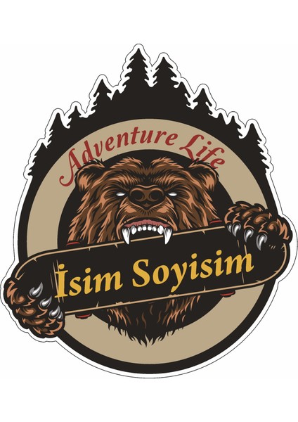 Kişiye Özel 4x4 Offroad Adventure Kamp Karavan Sticker 02146