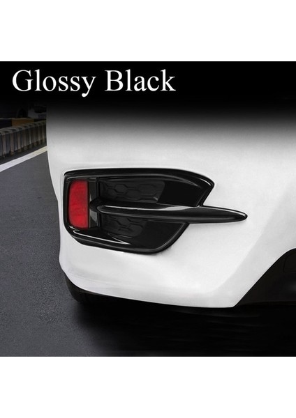Shuai Yan Arka Tampon Sis Aydınlatma Koruması Trim Sis Lambası Grille Honda Civic Için 10TH 2016 2017 2018 2019 Parlak Siyah (Yurt Dışından)