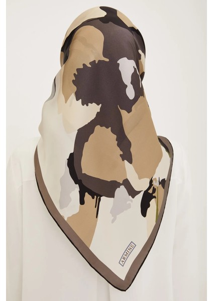 Armine Dj Saf Ipek Eşarp 8935D (S) (Nostalji Sura)