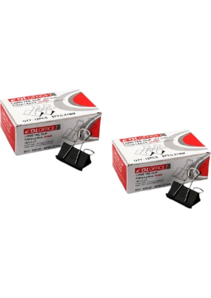 Dloffice Clıps Kıskaç 51 mm 12'li Kutu ( 2 Kutu )