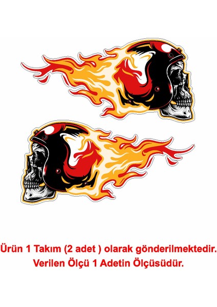 Speed Hız Kasklı Kurukafa 2 Adet Sticker 00515