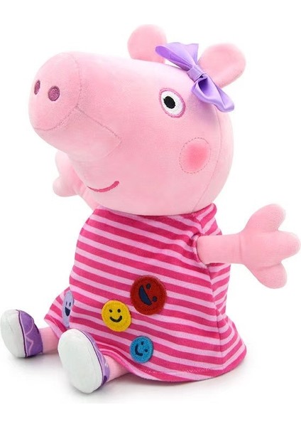 Yeni Çizgili Giysiler Peppa Pig Çocuk Peluş Oyuncak Bebek (Yurt Dışından)