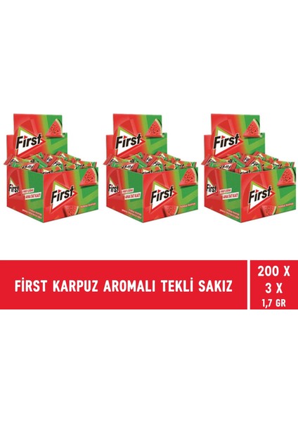 Karpuz Aromalı Tekli Sakız 1,7 gr - 600 Adet