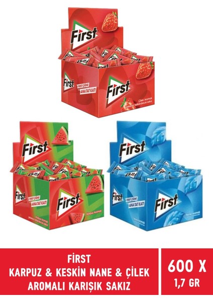 Keskin Nane & Çilek & Karpuz Aromalı Tekli Sakız 1,7 gr - 600 Adet fiyatları