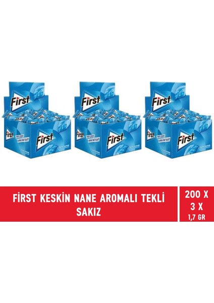 Keskin Nane Aromalı Tekli Sakız 1,7 gr - 600 Adet