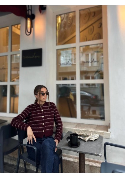 Çizgili Yumoş Hırka