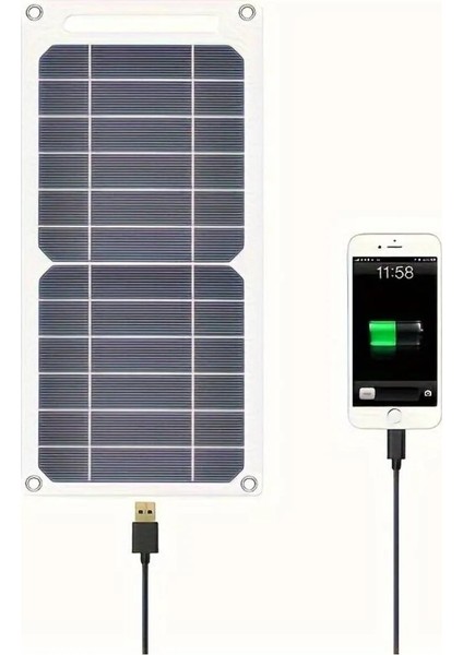 Taşınabilir Kamp Seyahat Acil Durum Güneş Enerjili Solar USB Telefon Powerbank Şarj Aleti 2W 5V