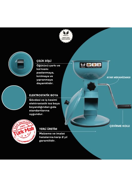 Ev Tipi Turkuaz Fındık Ceviz Kırma Makinesi