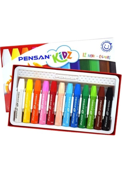 12 Renk Kidz Pastel Boya