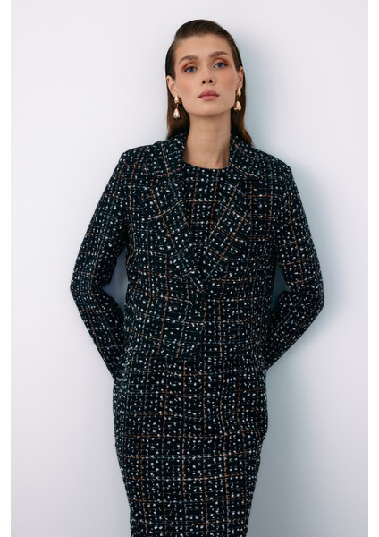 Düğmeli Tüvit Kısa Ceket - Siyah modelleri