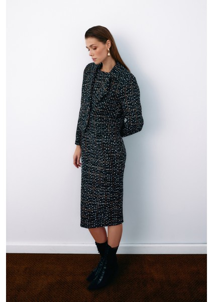 Düğmeli Tüvit Kısa Ceket - Siyah indirimleri