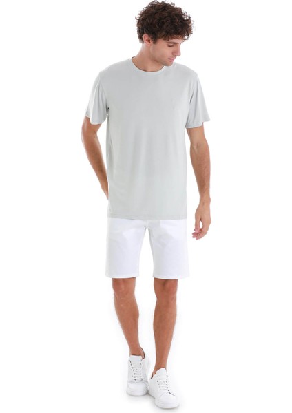 Gri Regular Fit Düz Bisiklet Yaka Triko Tişört fiyatları