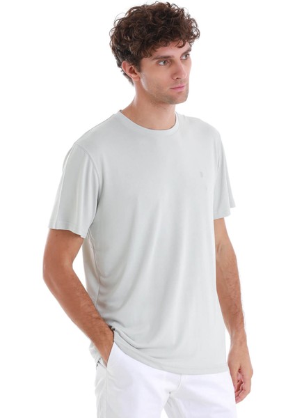 Gri Regular Fit Düz Bisiklet Yaka Triko Tişört fırsatları