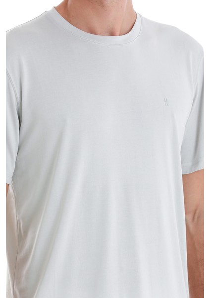 Gri Regular Fit Düz Bisiklet Yaka Triko Tişört indirimleri