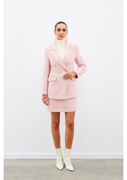 Mini Boy Tüvit Etek - Pembe