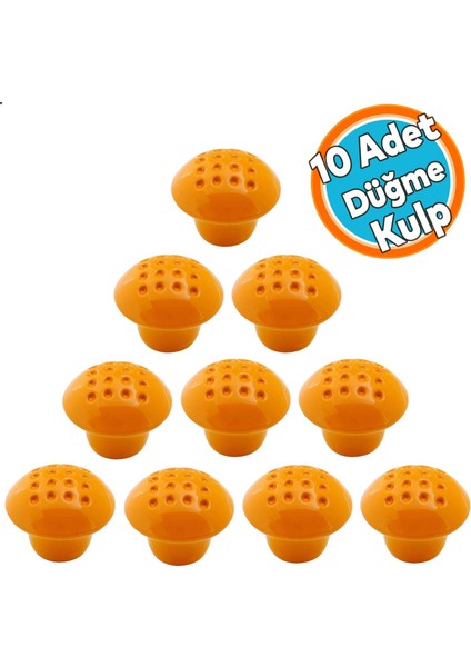 Mobilya Kulp Çekmece Dolap Kapak Kulpu Kulbu Turuncu Metal Kulp