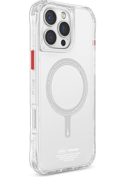 iPhone 16 Pro Uyumlu Kılıf Magsafe Şarj Özellikli Şeffaf Airbag Tasarımlı Skinarma Saido Şeffaf fiyatları