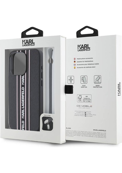 iPhone 16 Pro Max Kılıf Orjinal Lisanslı Askılı Saffiano Athleisure Şerit Çizgi Pembe indirimleri