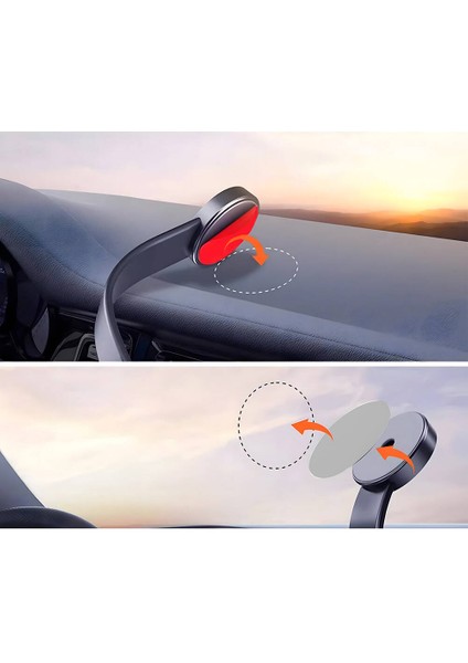 Bükülebilen Düz Zemin Araç Telefon Tutucu WI-CH053 Mago Serisi Magnetik Magsafe Uyumlu Siyah