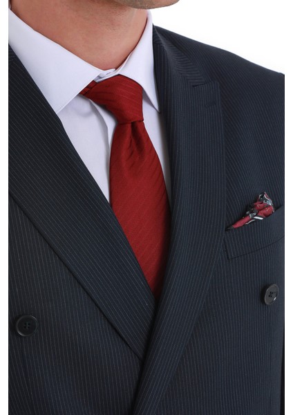 Bordo Çizgili Kravat Şık Tasarım 100% Micro Polyester Erkek Kullanımı İçin modelleri