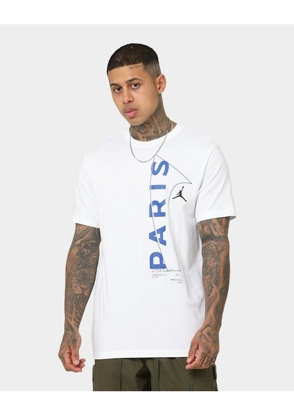 Jordan Paris Saint German Wordmark Erkek T-Shirt Cng-Store