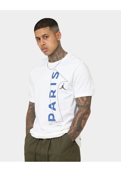 Jordan Paris Saint German Wordmark Erkek T-Shirt Cng-Store