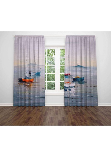 Özel Tasarım Dekoratif Baskı Salon Mutfak Oturma Odası 3D Baskılı Fon Perde 129