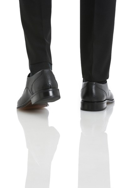 Siyah Klasik Bağcıklı Deri Ayakkabı indirimleri