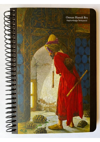 Tuval Serisi, Kareli Defter, Spiralli, Sert Kapaklı (Ön Kapak Görseli; Kaplumbağa Terbiyecisi- Osman Hamdi BEY),16X23CM, 100 Yaprak