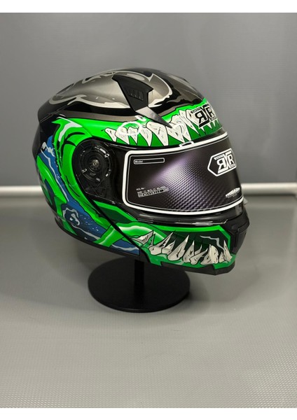 Helmets JK-908 Güneş Vizörlü Çene Açılır Kask