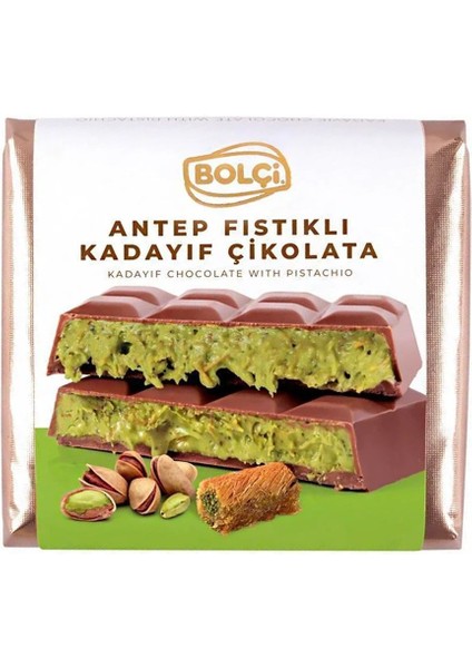 Fıstıklı Kadayıf Dolgulu Sütlü Dubai Çikolatası 100 gr x 5 Adet