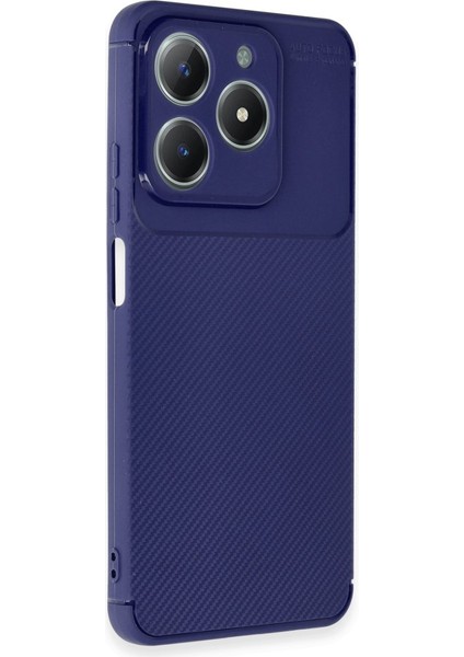 Realme C61 Kılıf Negro Karbon Desen Silikon + Ekran Koruyucu