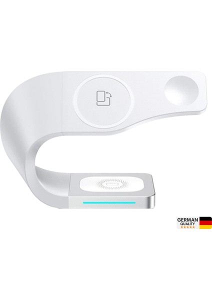 4in1 Megsafe 15W Hızlı Kablosuz Şarj Istasyonu Iphone Airpods Watch Uyumlu Beyaz modelleri