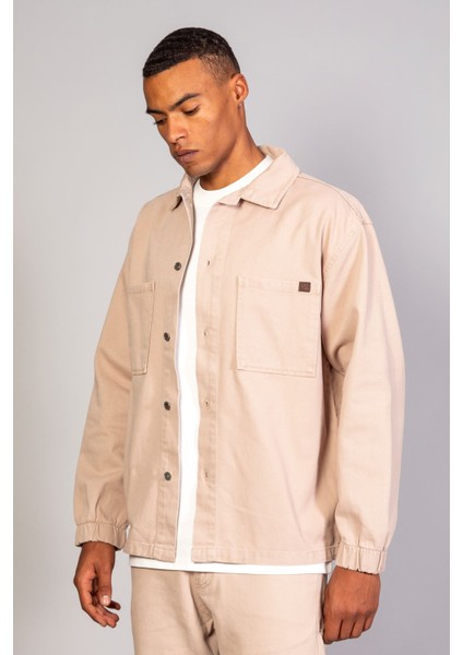 Erkek Gömlek Model Oversize Denim Bej Ceket fiyatları