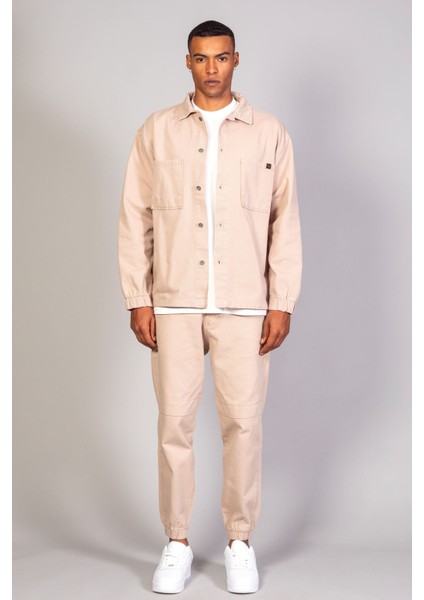 Erkek Gömlek Model Oversize Denim Bej Ceket modelleri