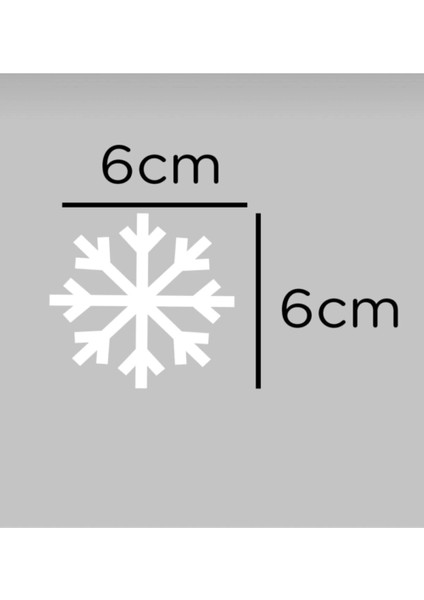 Yılbaşı Kar Tanesi Yeni Yıl Cam Vitrin Süsleme Beyaz 40 Adet 6cm