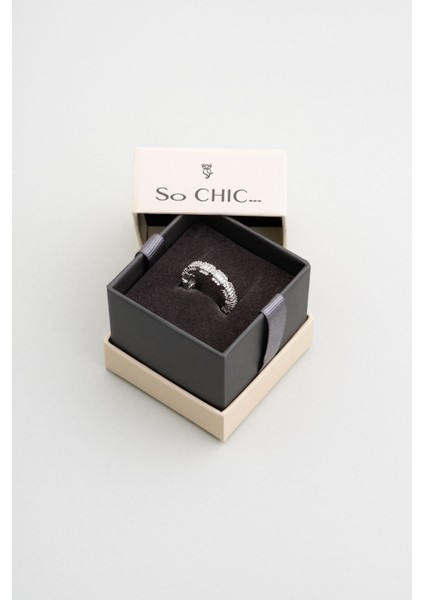 Baget Taşlı 18 Ayar Beyaz Altın Kaplama Gümüş Tamtur Yüzük fiyatları