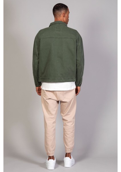 Erkek Haki Körüklü Cep Oversize Kot Ceket indirimleri