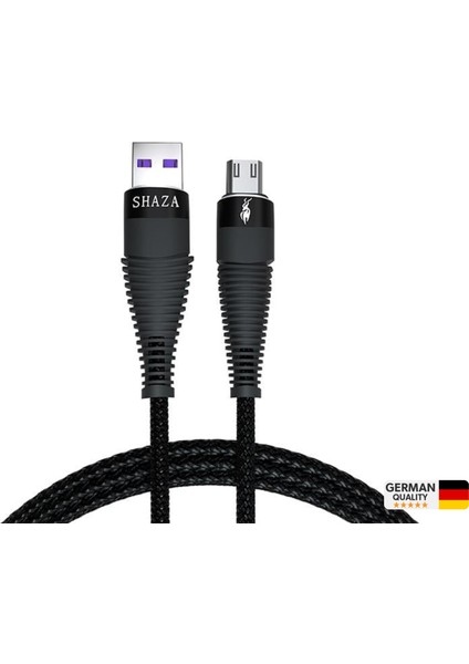 USB Micro 5A 100 W Örgülü Hızlı Şarj ve Data Kablosu 1 Metre