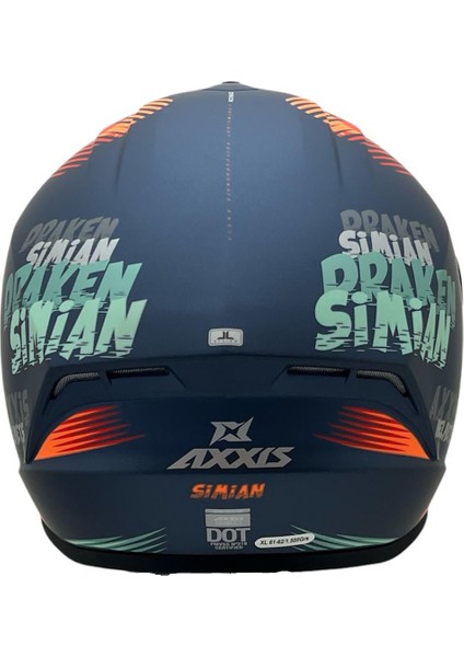 Draken S Simian Mat Green Desenli Motosiklet Kaskı Çift Vizörlü fırsatları