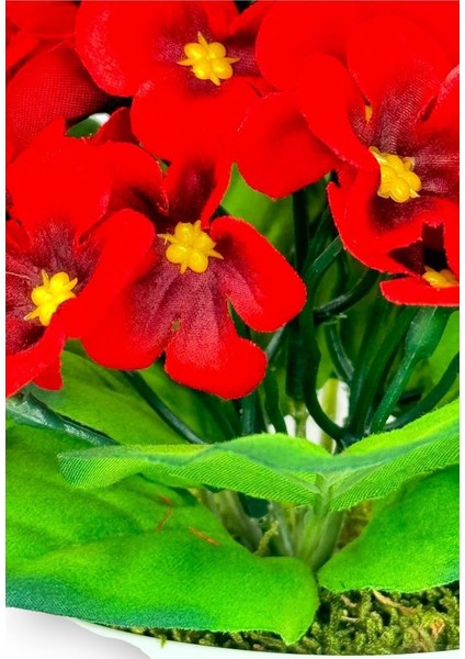 Yapay Çiçek Kadife Menekşe Gerçekçi Doku Kırmızı fiyatları