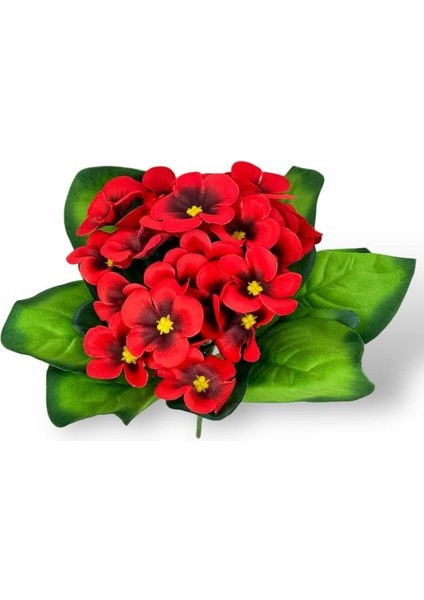 Yapay Çiçek Kadife Menekşe Gerçekçi Doku Kırmızı indirimleri