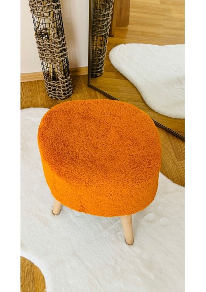 Ahşap Ayaklı Teddy Kumaş Dekoratif Puf Bench fırsatları