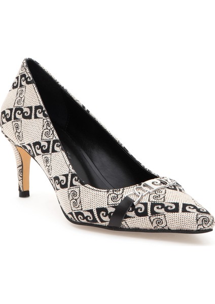 Kadın Siyah Desenli Topuklu Ayakkabı 50295561-VR046 indirimleri