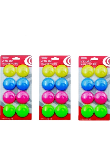 Mıknatıs 40MM 8'li Blister Ambalaj ( Üç Adet )