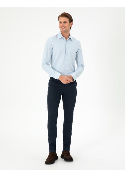 Pierre Cardin Erkek Lacivert Slim Fit Kanvas Pantolon 50299558-VR033